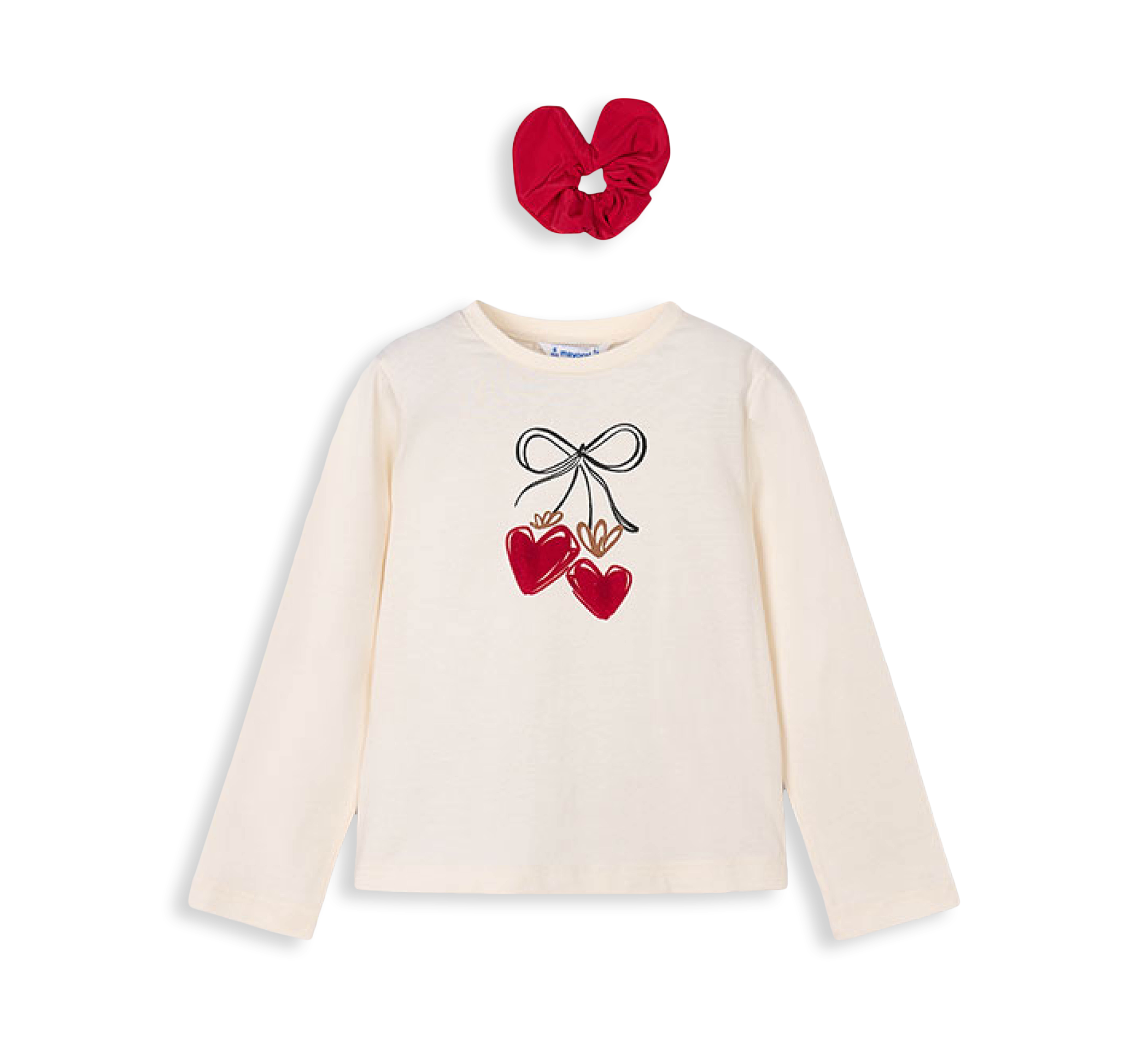 aussen T-shirt Langarm Haargummi