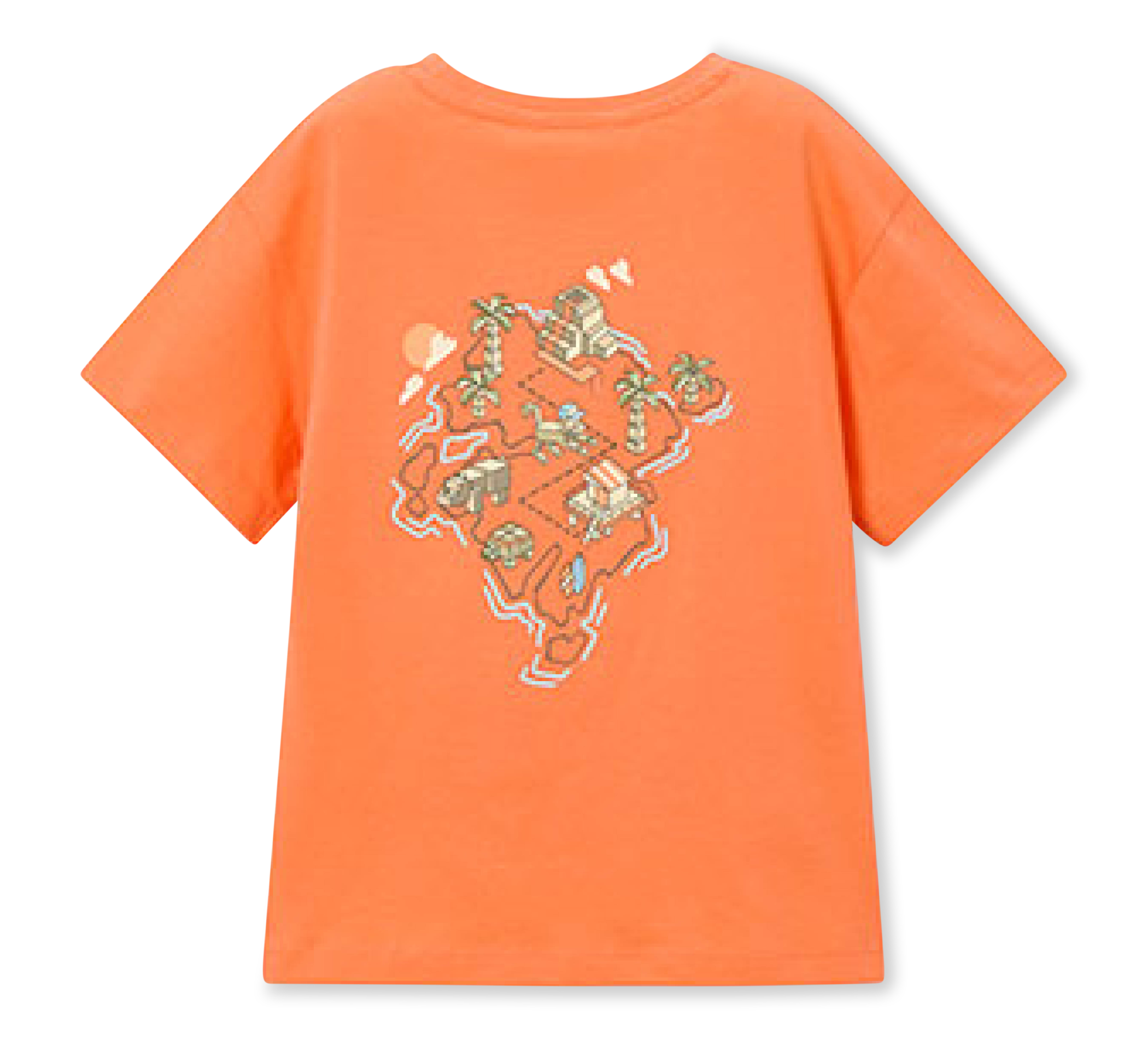 paar T-shirt Virtual Orange