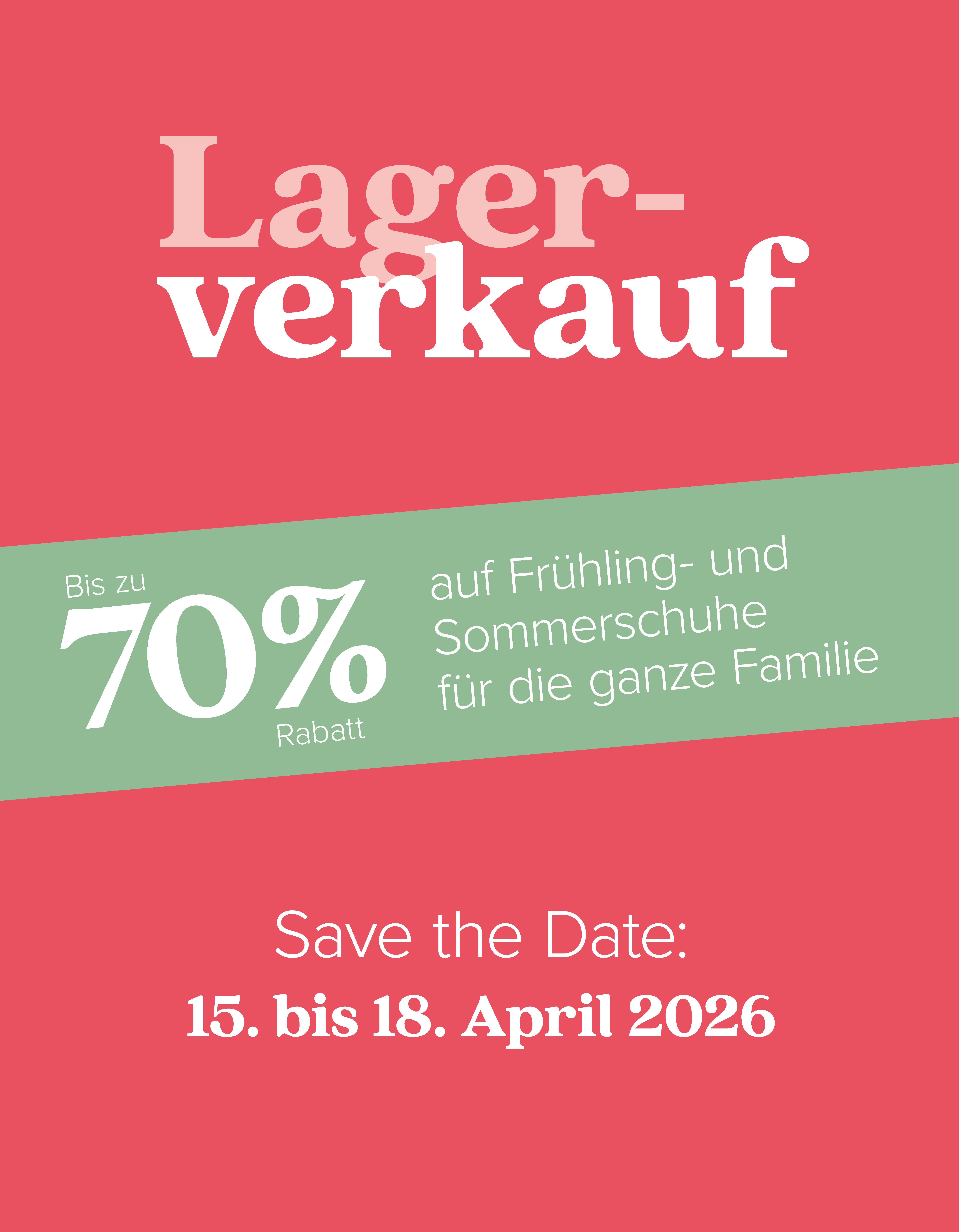 Lagerverkauf Save the Date