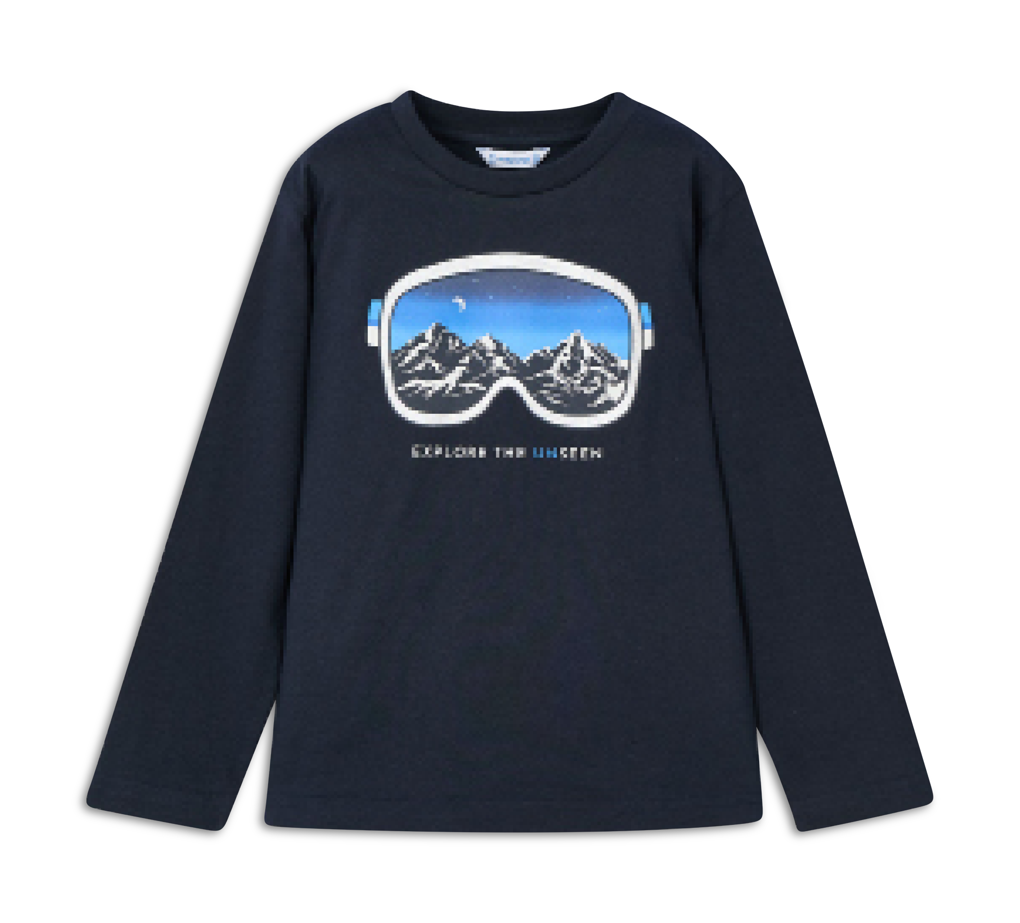 aussen Langarmshirt Silver Print