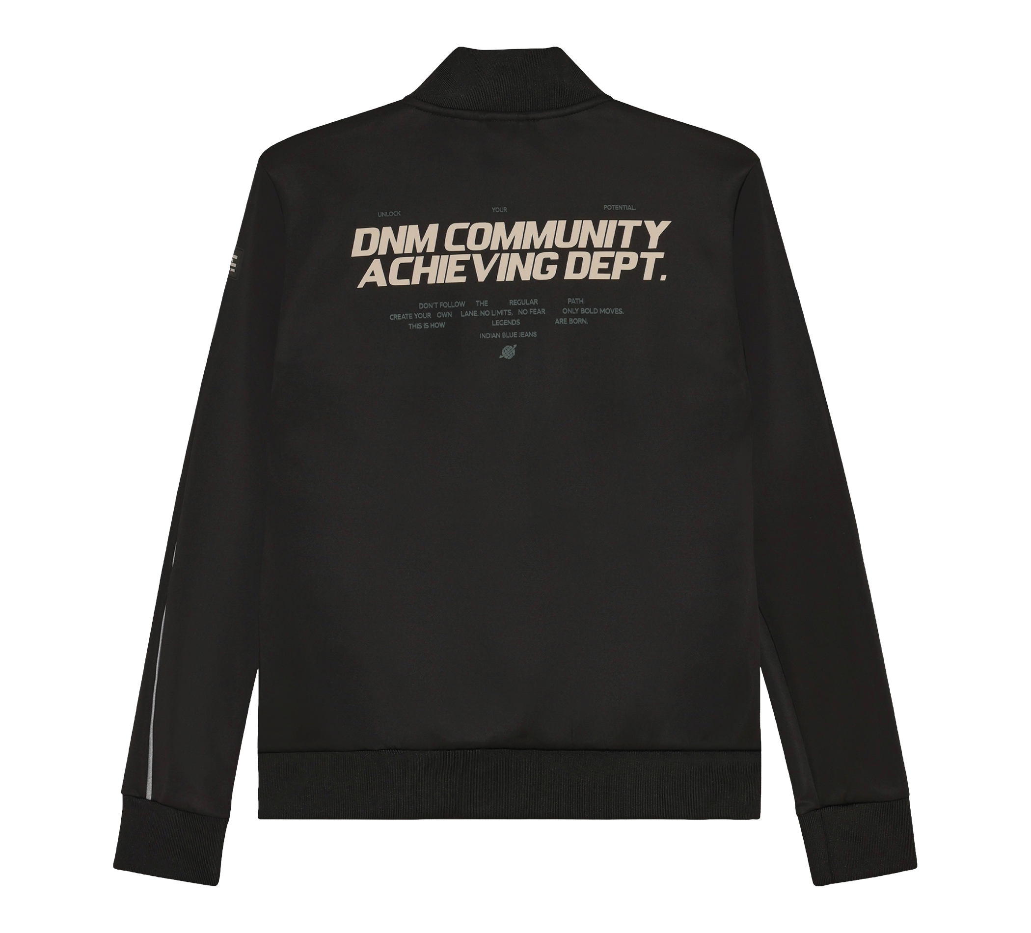 Zipper Jacket Contrast Sleeve