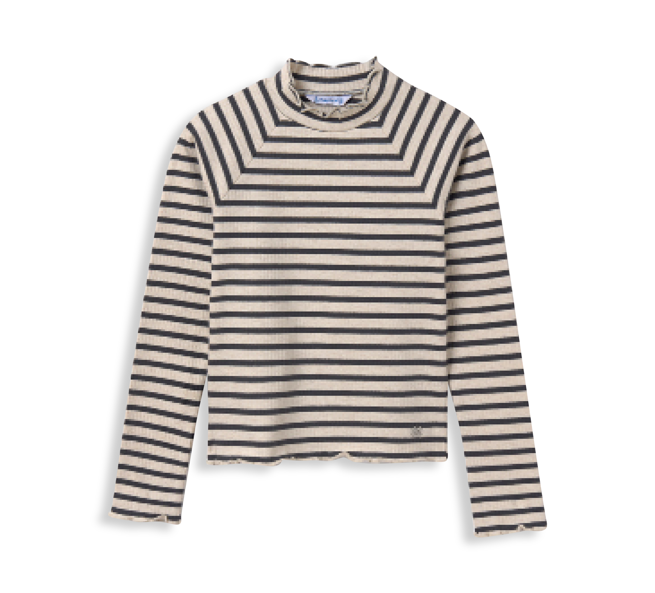 aussen Gerippter Stehkragen