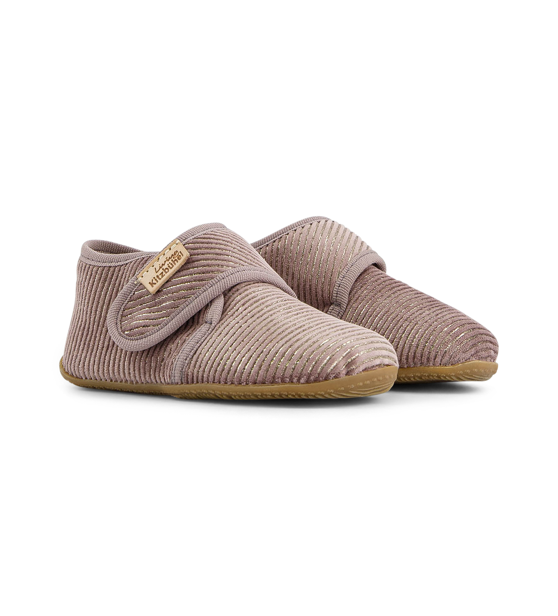 paar Cord Glitzer Klettschuh