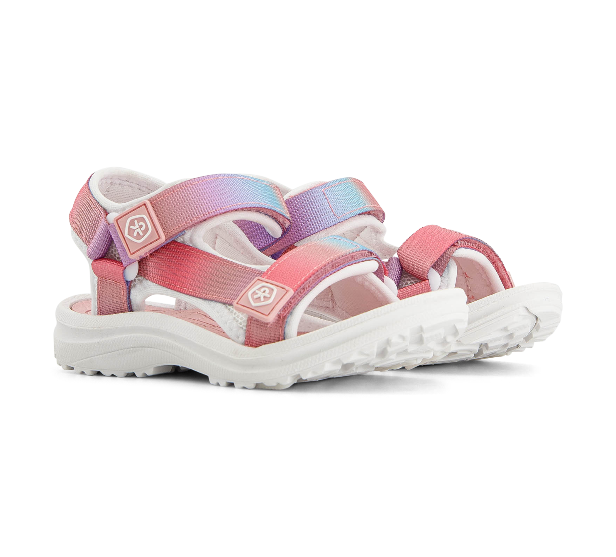 paar Colorblock Sandals W. Velcro