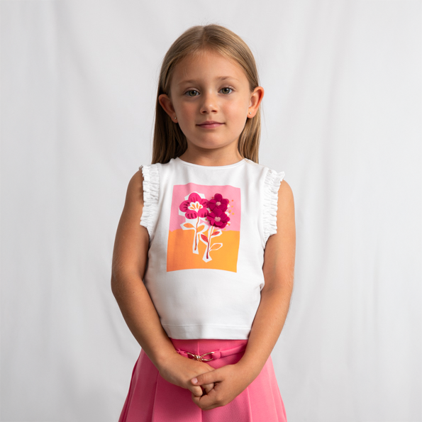 oben T-shirt Blumen