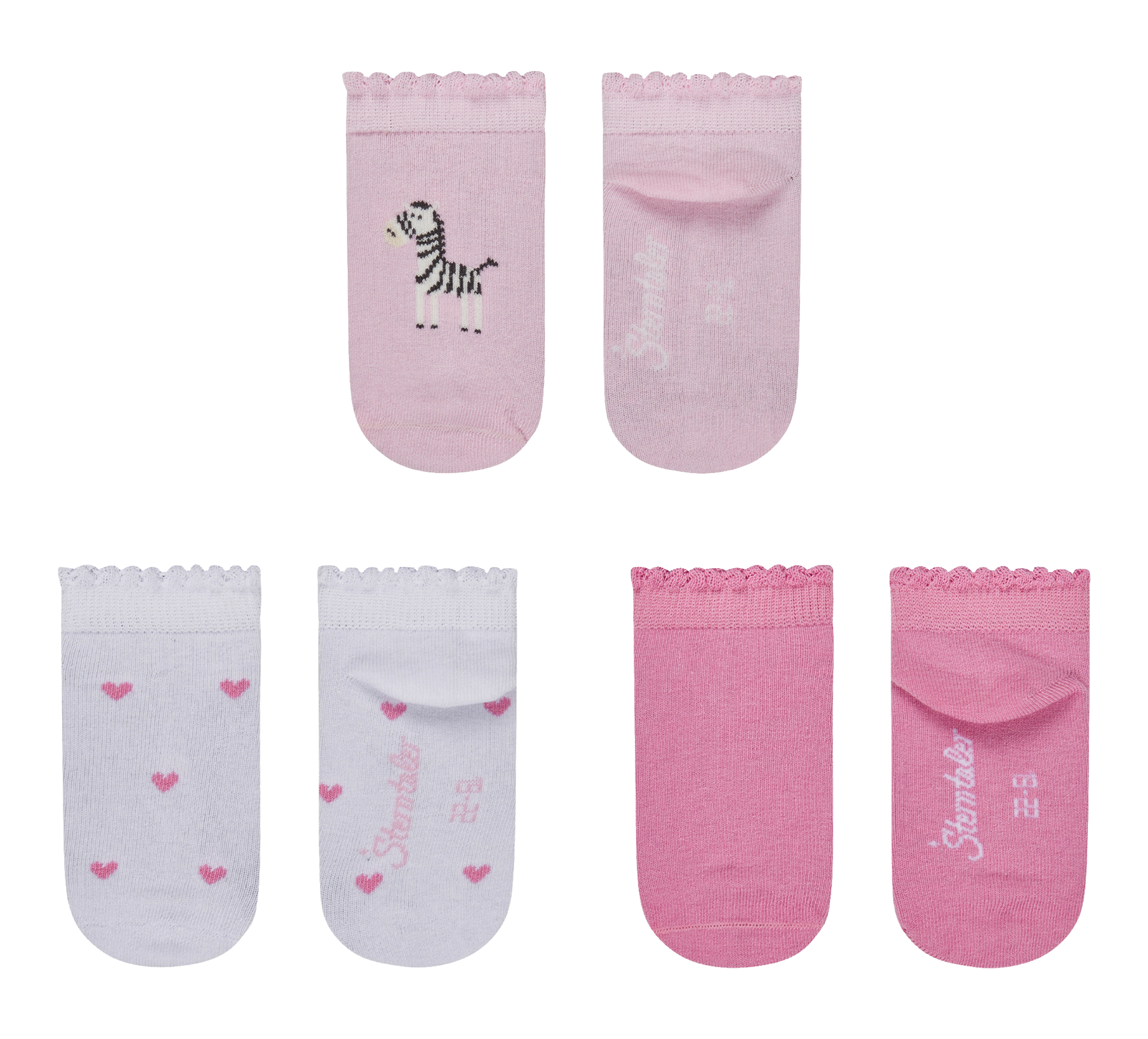 Sneaker Socken 3er Zebra