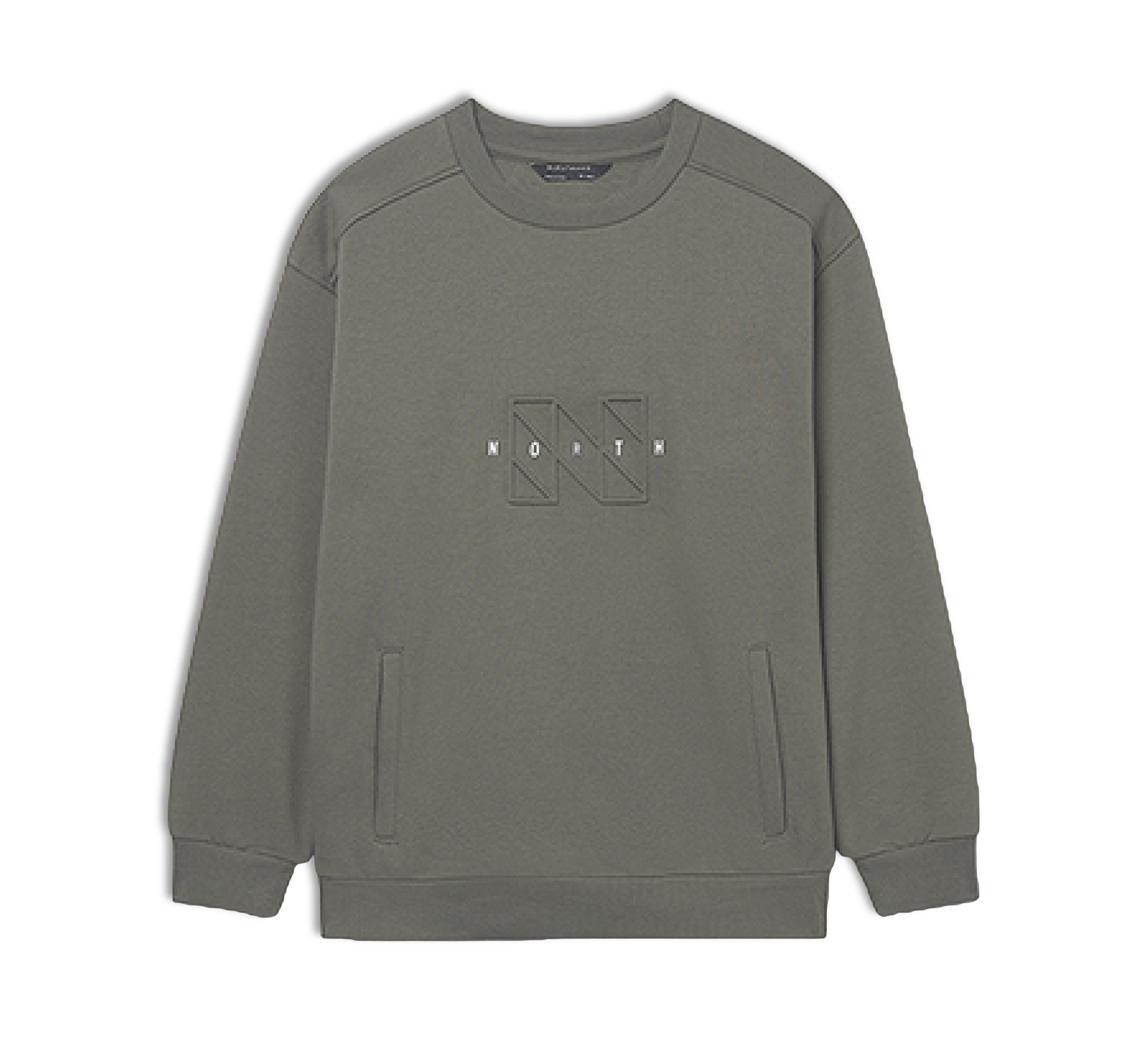 Pullover Embossed Ohne Kapuze