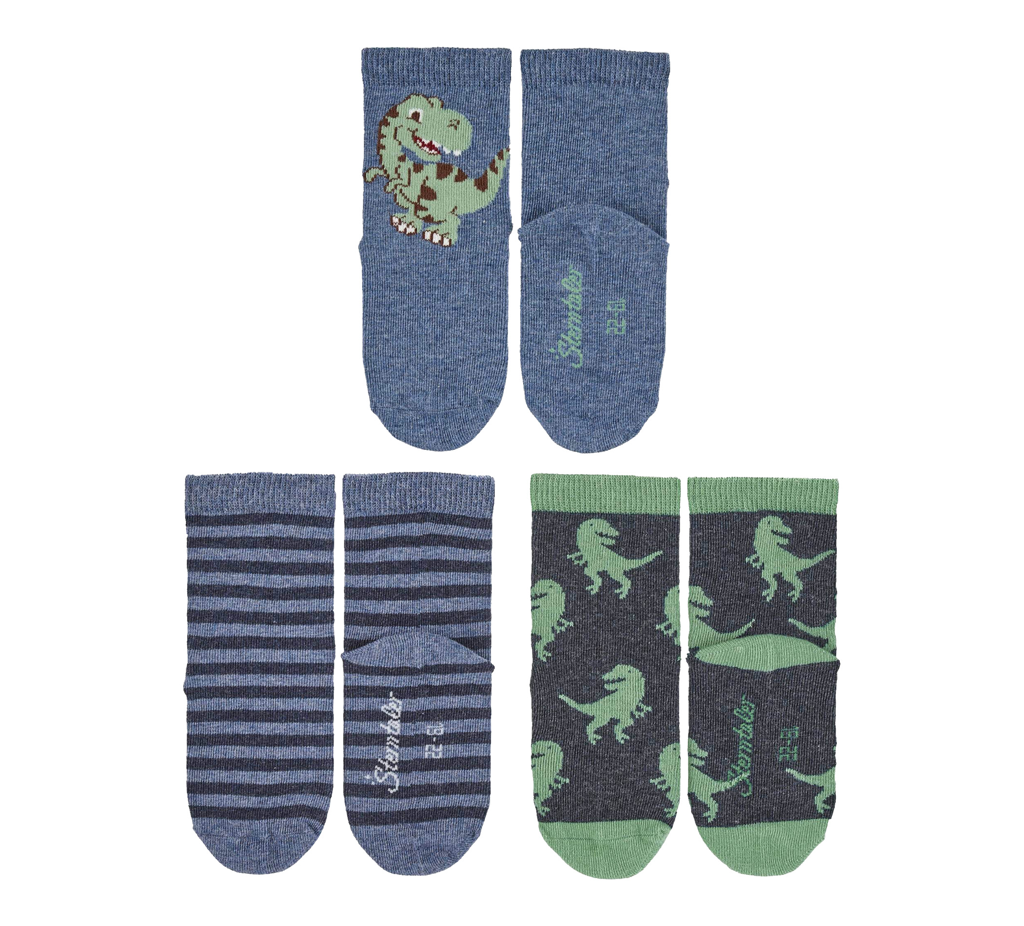 paar Socken 3er Dino