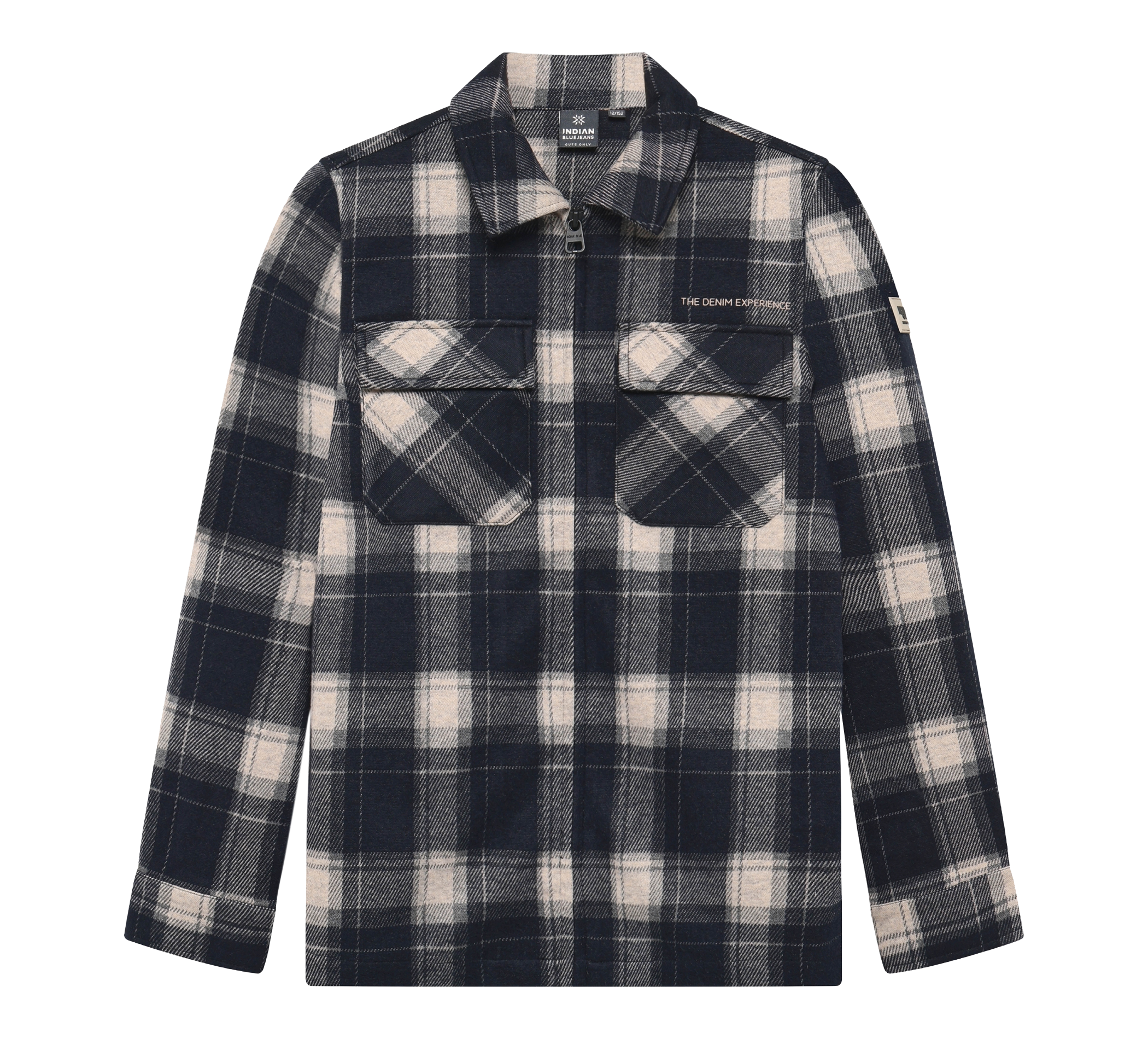 aussen Shirt Jacket Zip Check
