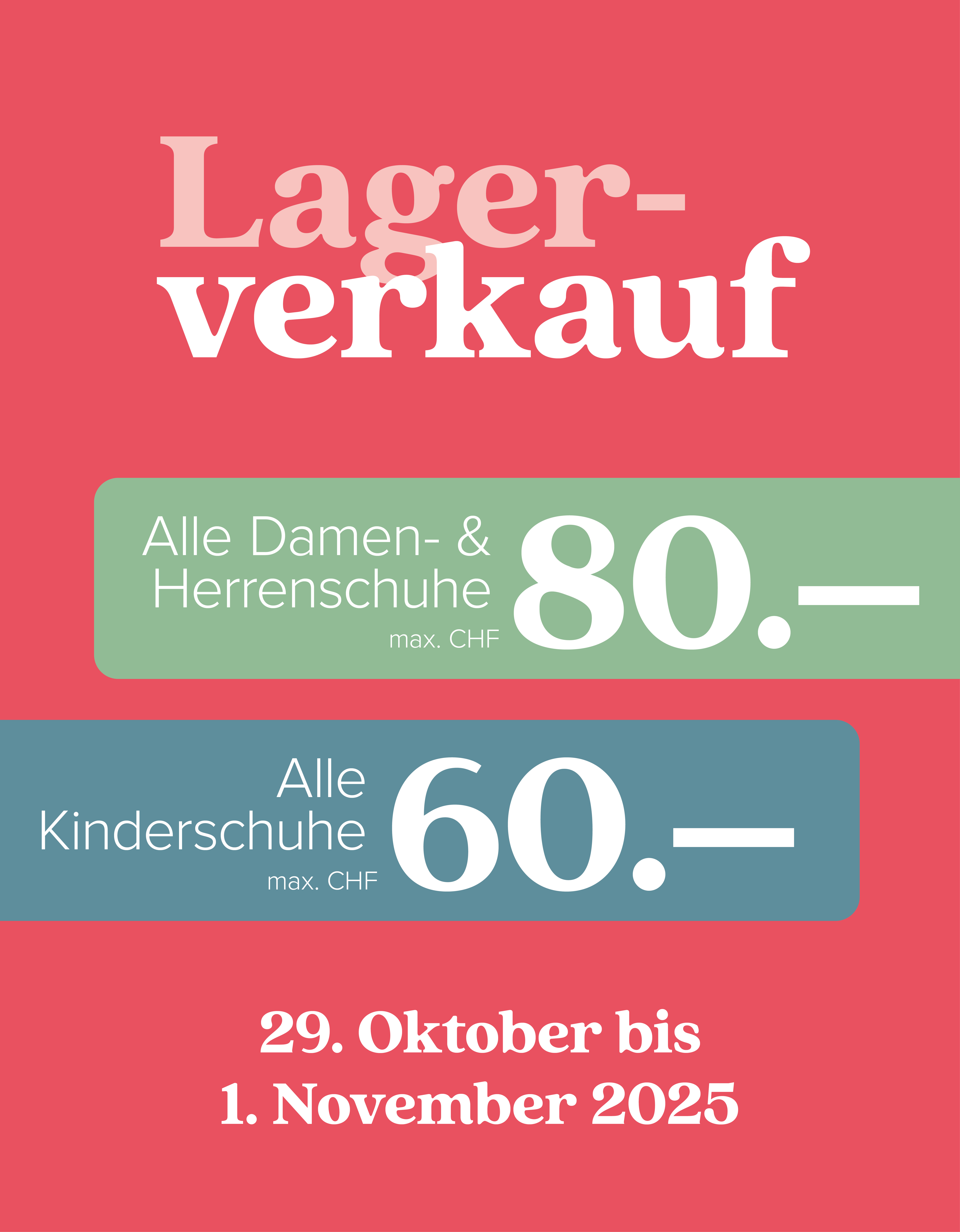 Lagerverkauf Herbst