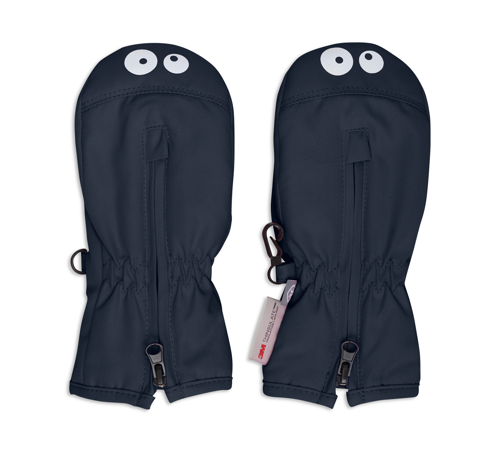 aussen Mittens W. Zipper