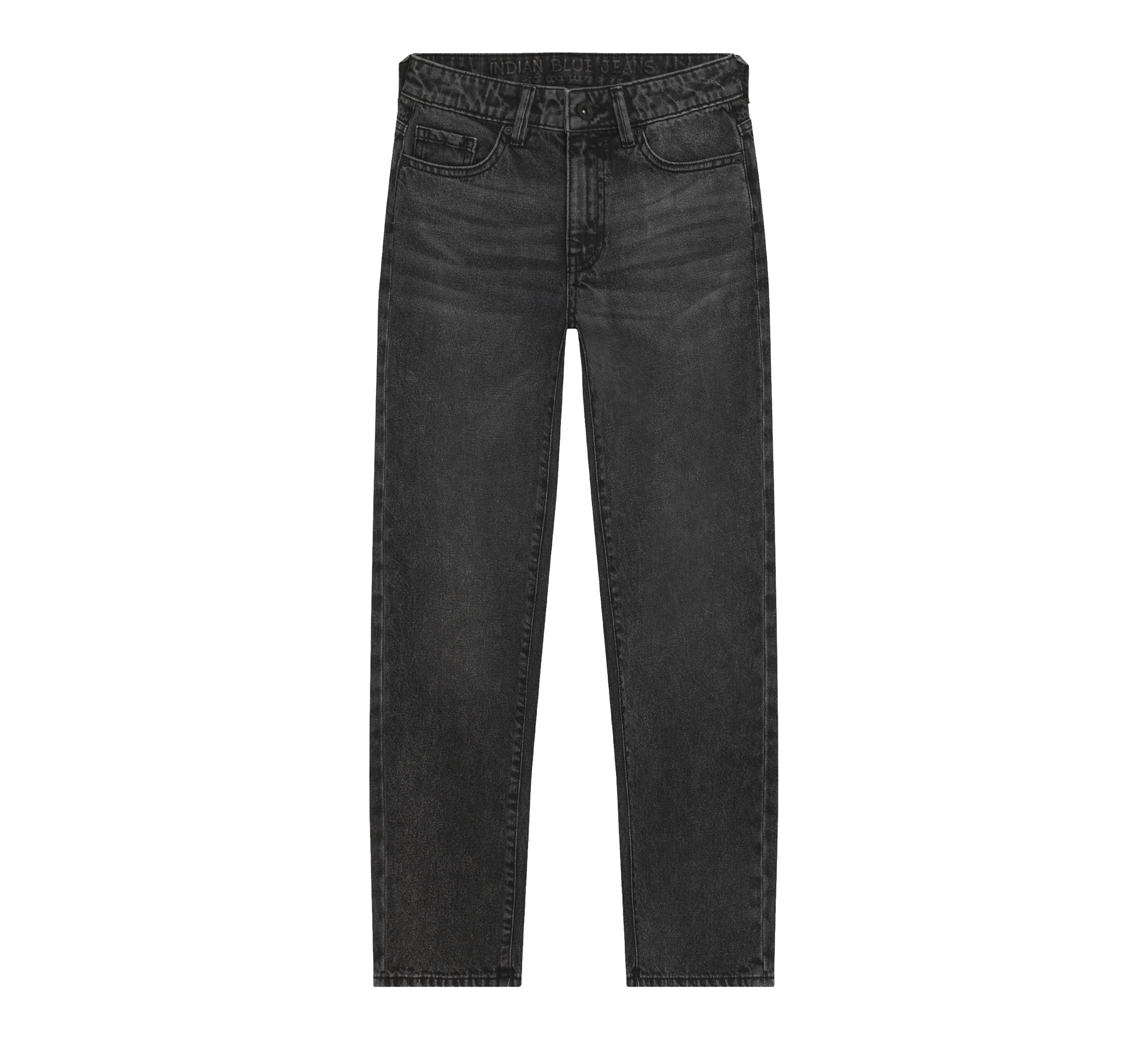 aussen Wide Loose Fit Black Jeans