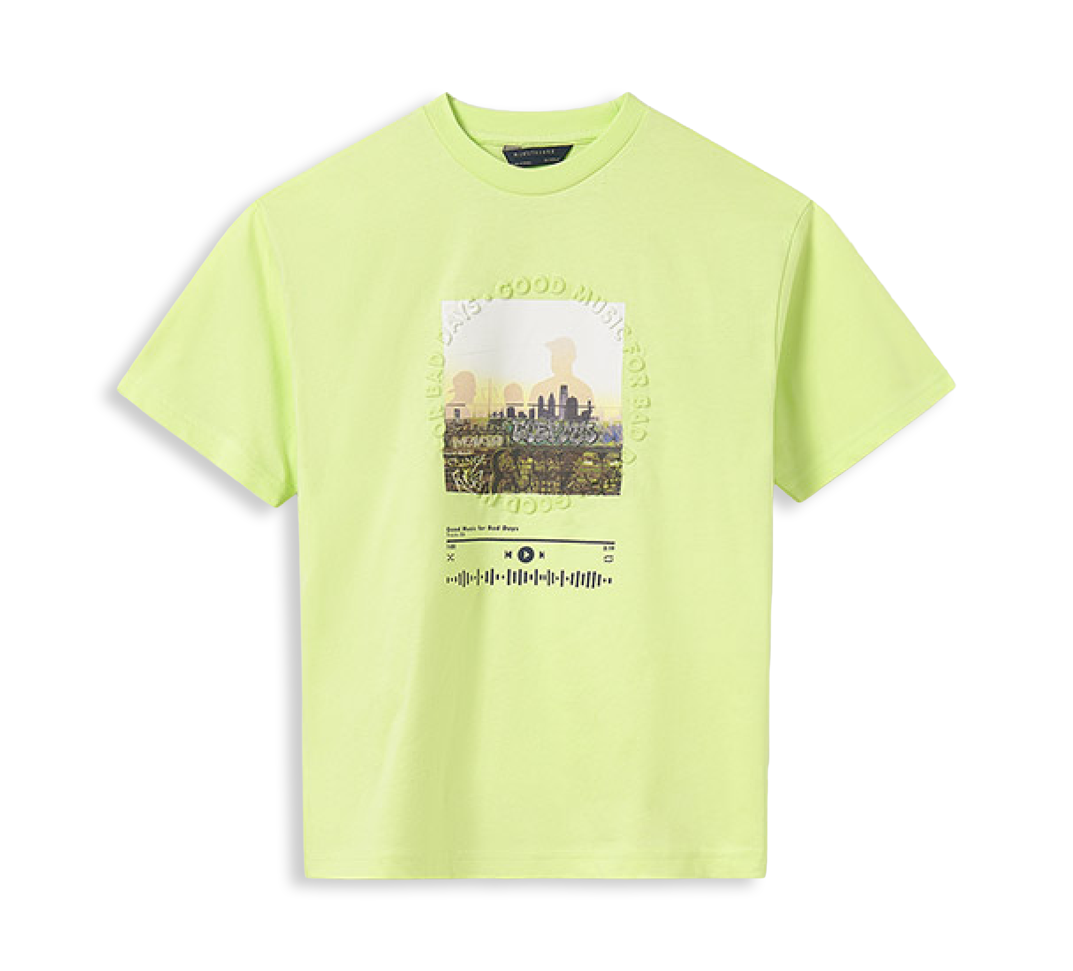 aussen T-shirt Kurzarm Embossed