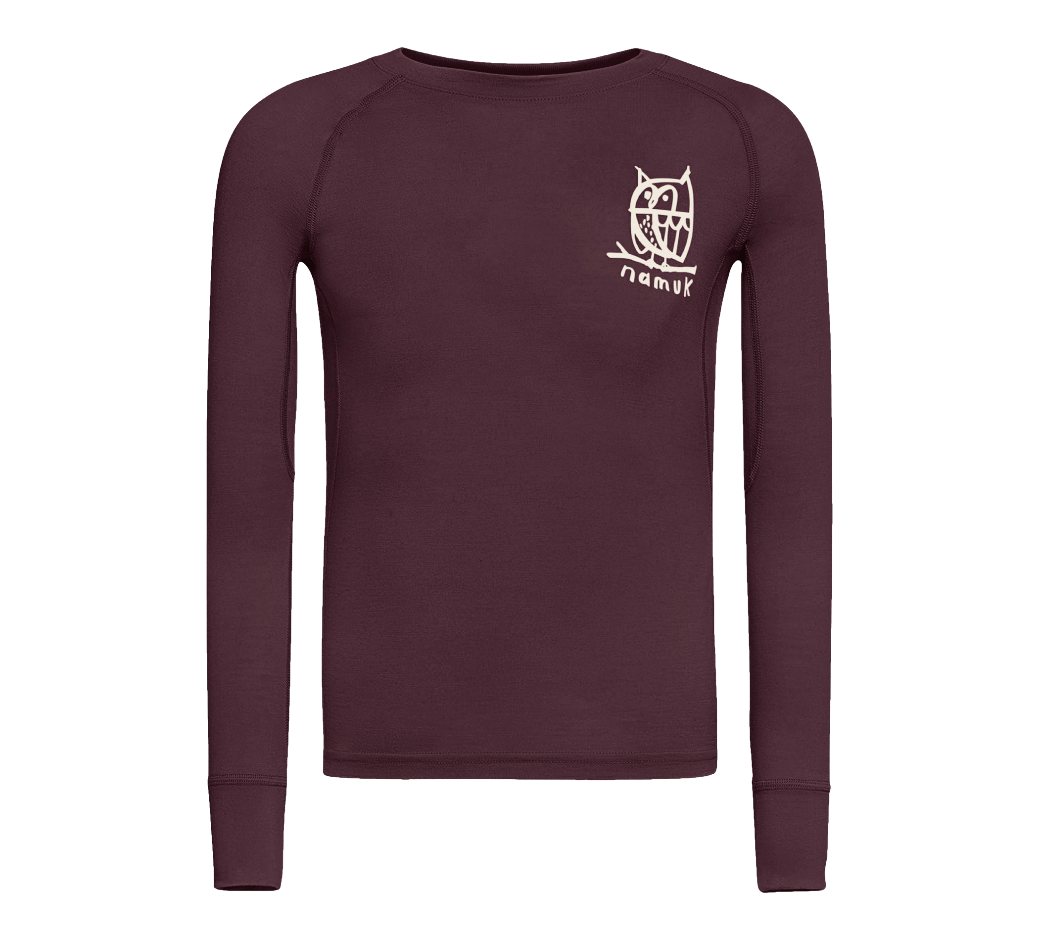aussen Uil Merino Longsleeve "elo"