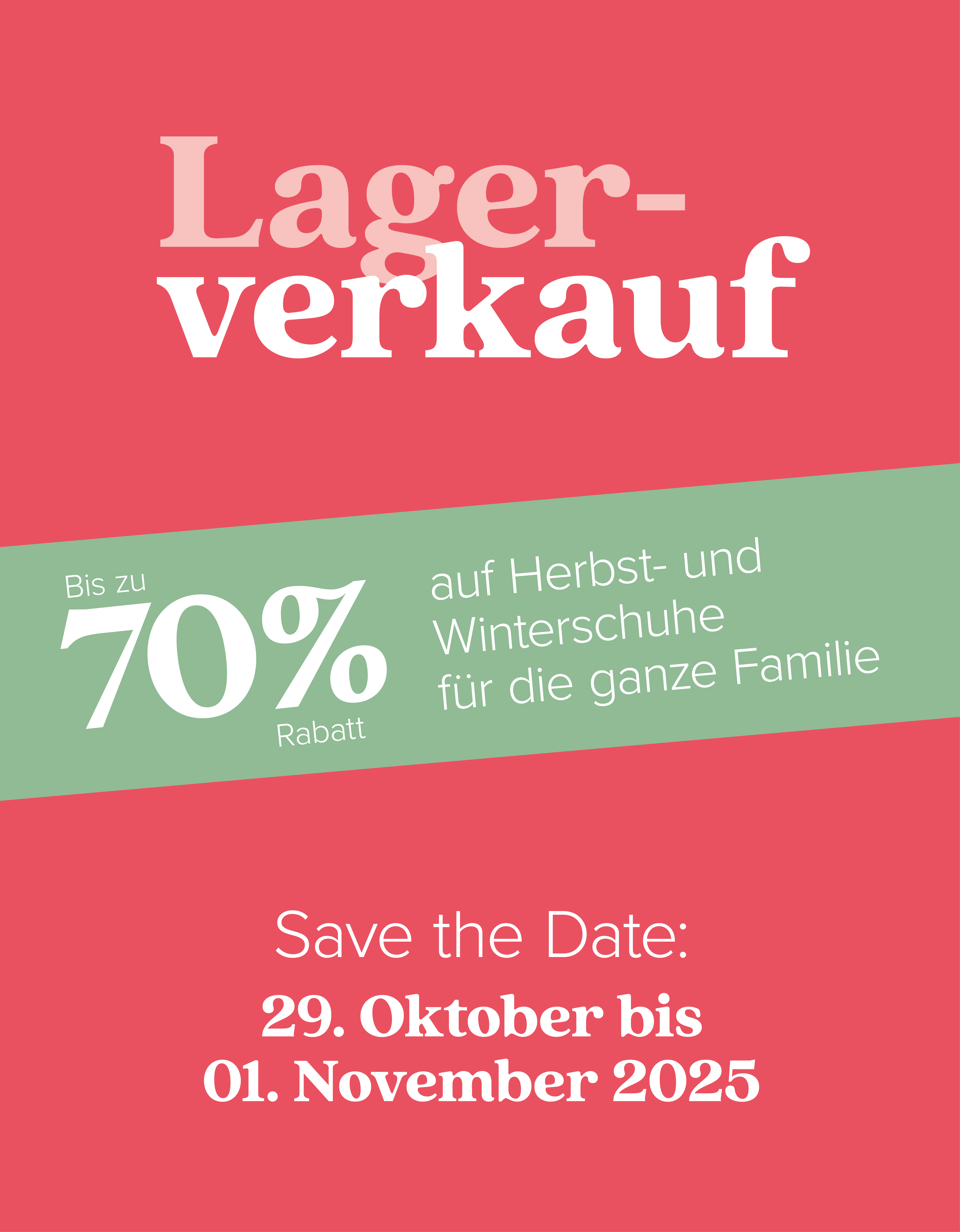 Lagerverkauf Save the Date