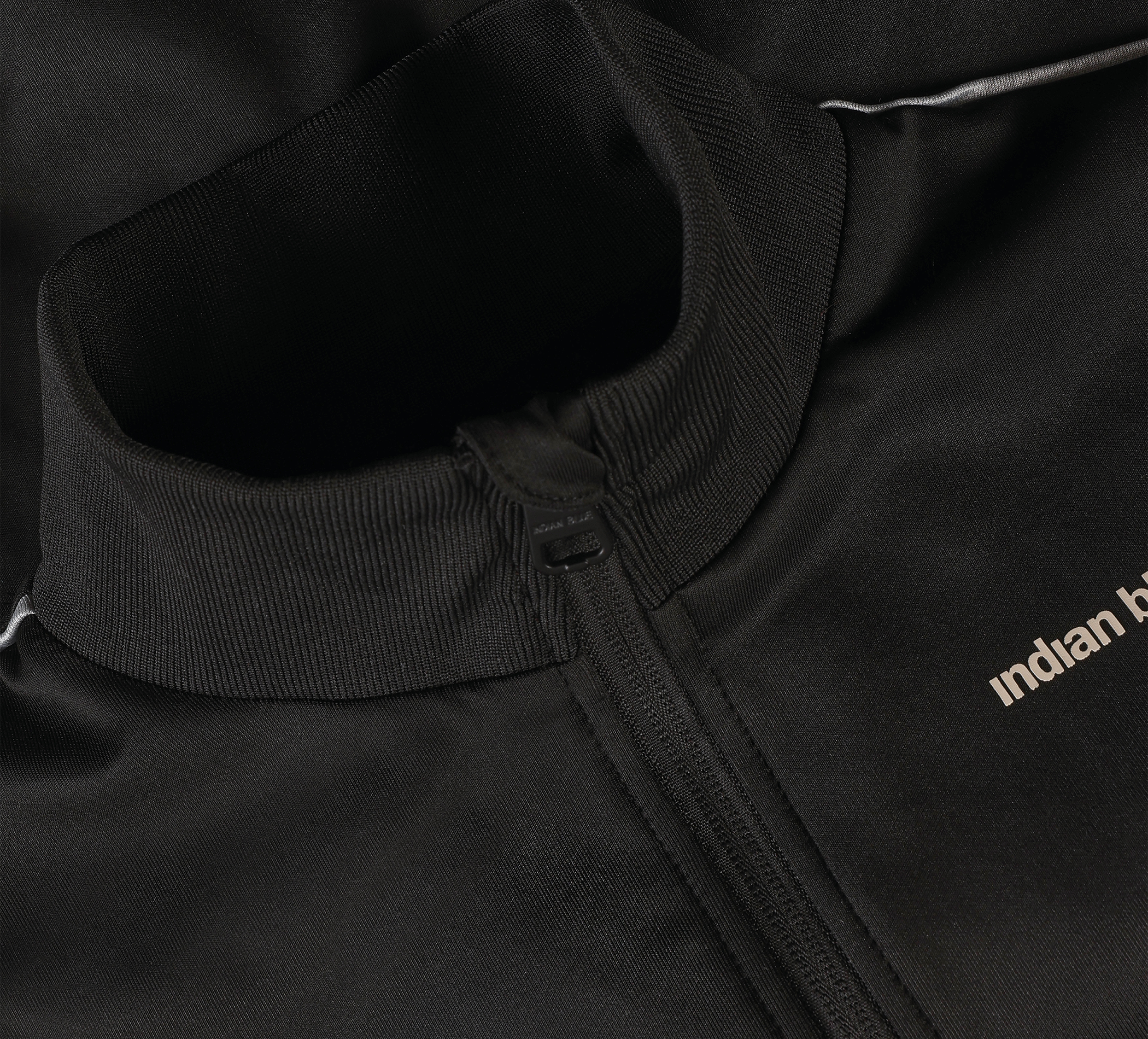hinten Zipper Jacket Contrast Sleeve