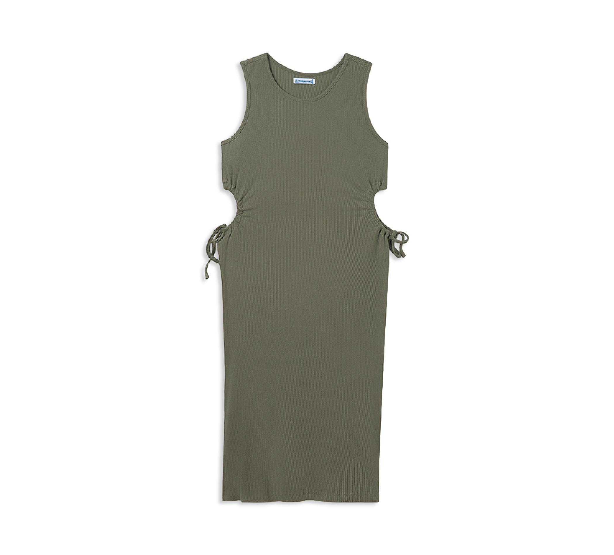 aussen Midi Kleid Grün