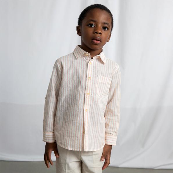 oben Hemd Peach/white