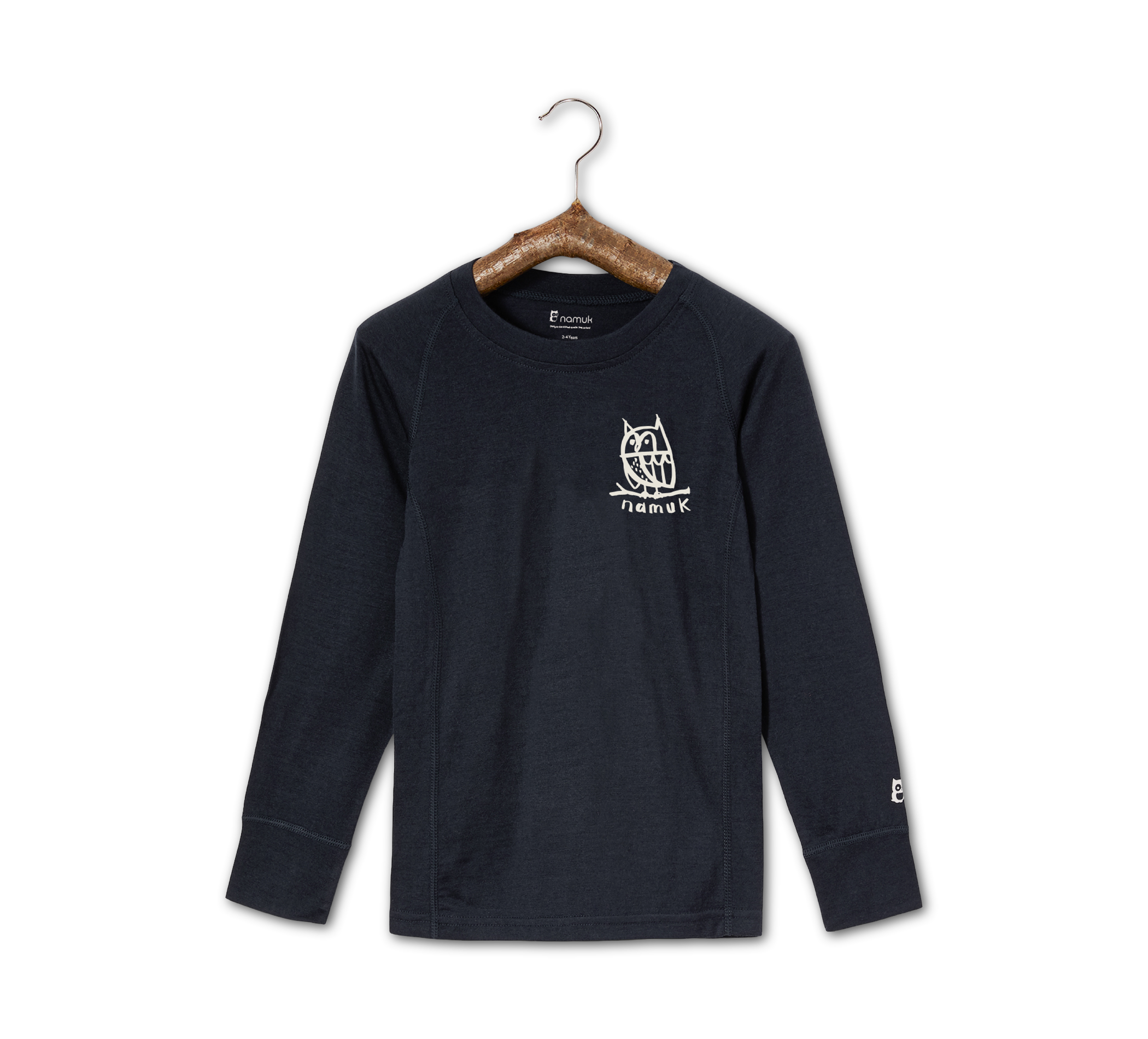 aussen Uil Merino Longsleeve - Unterwäsche