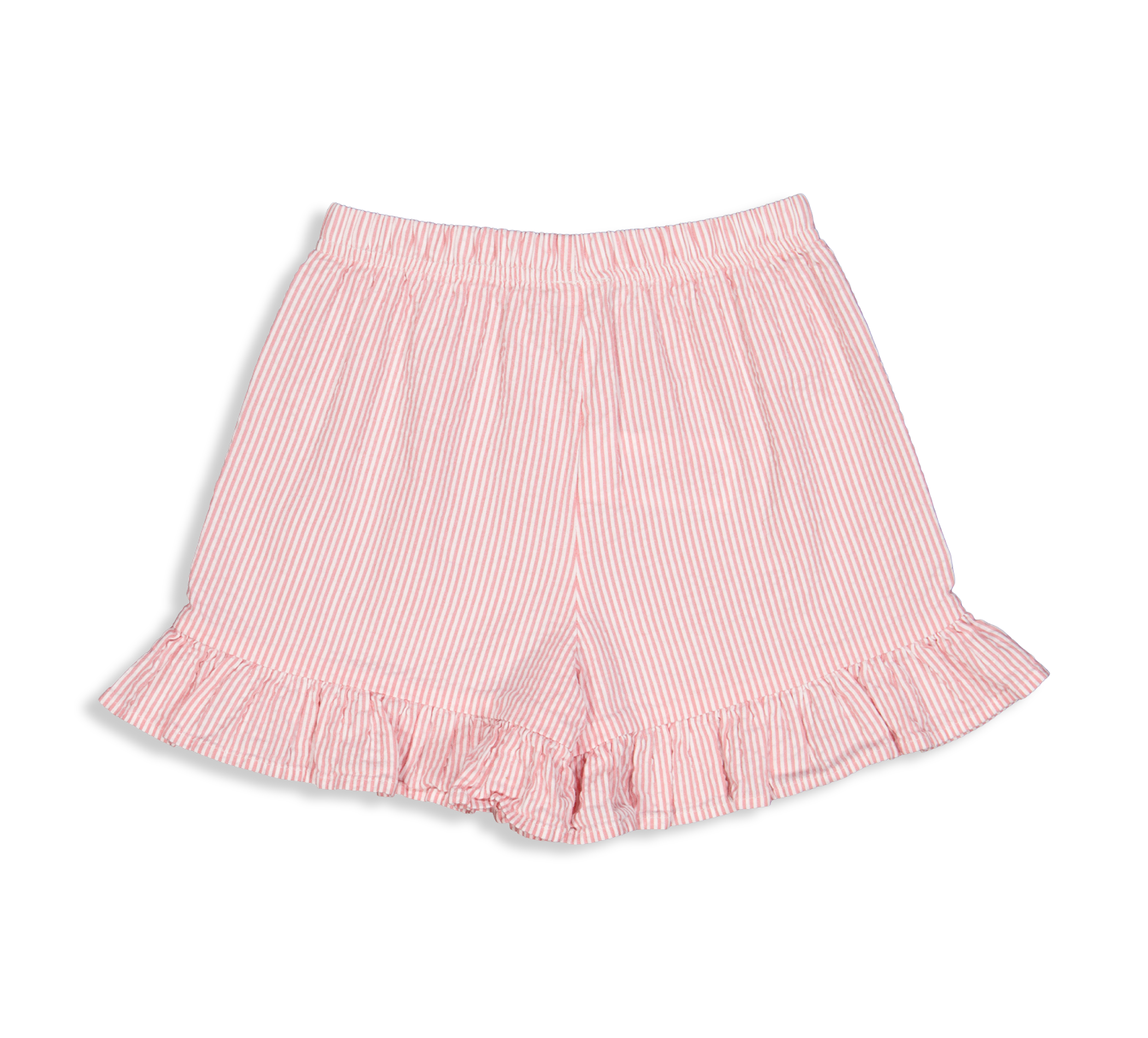 paar Seersucker Stripe Frill Shorts