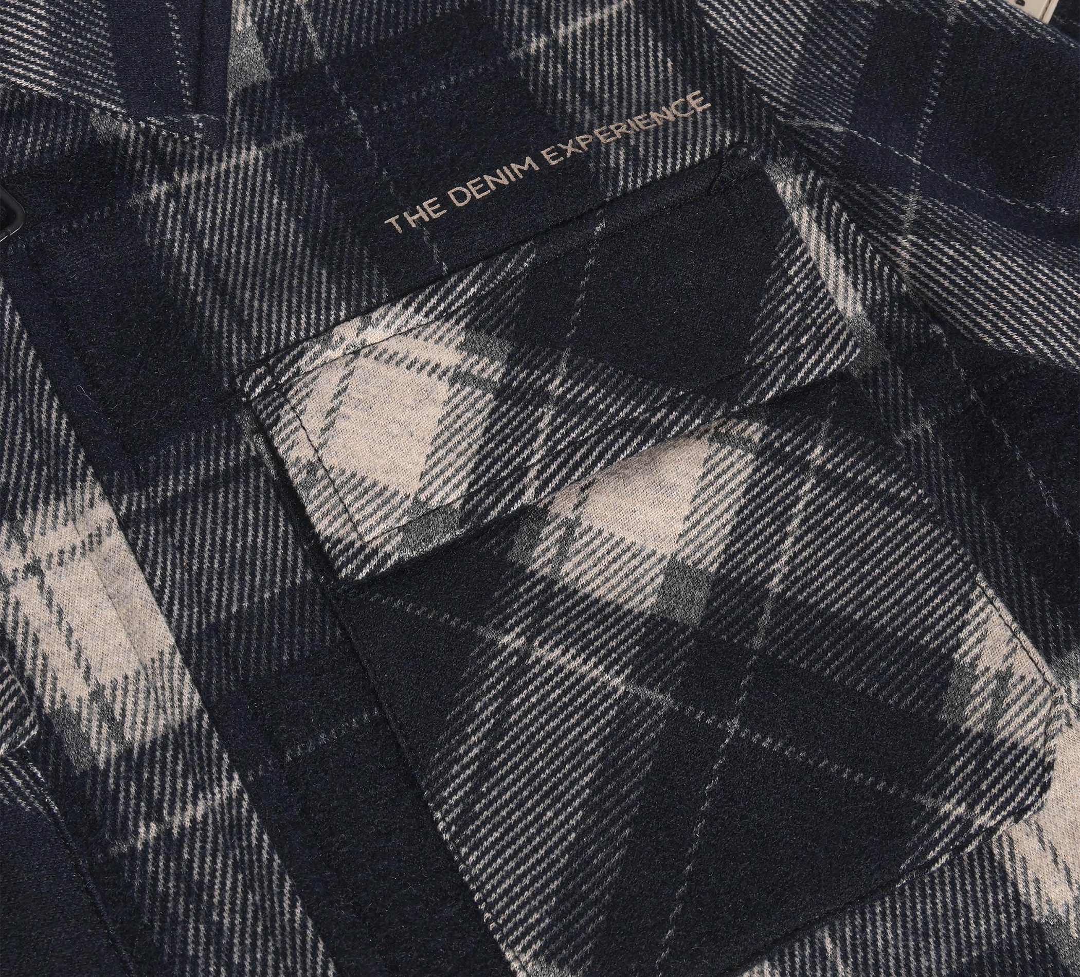 Shirt Jacket Zip Check