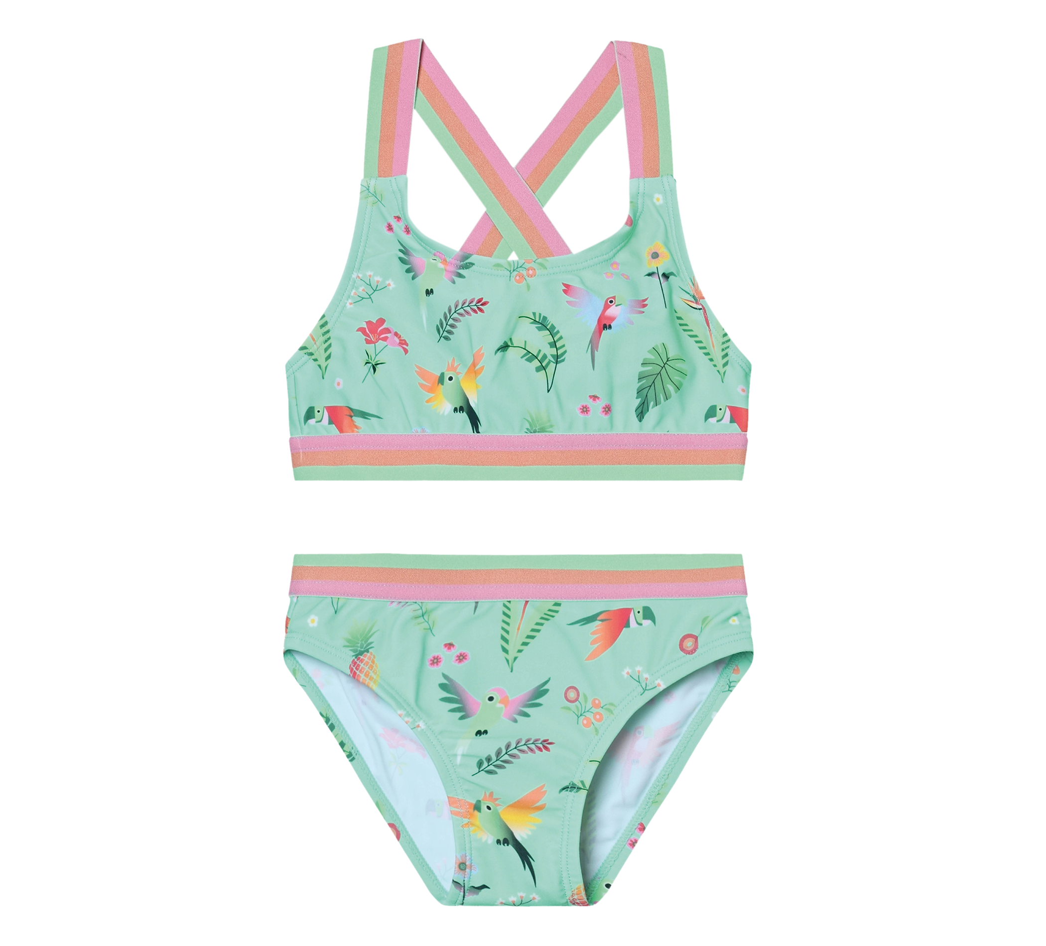 Bikini W. Contrast Straps, Aop