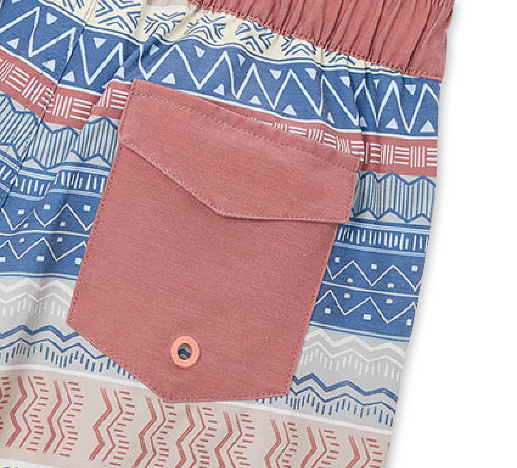 hinten Badehosen Bordeaux Muster