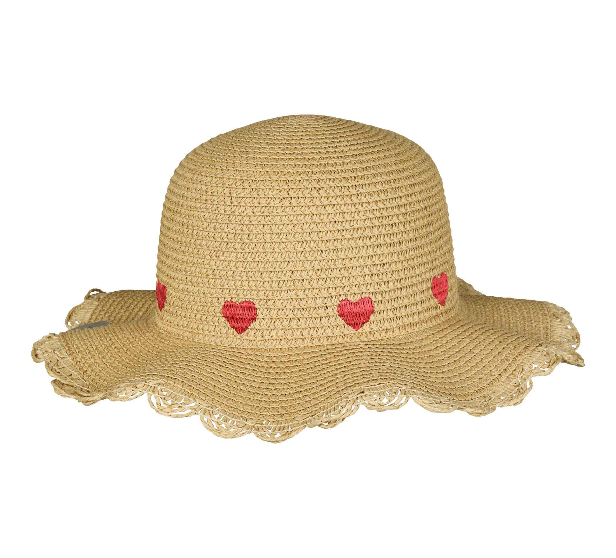 paar Strohhut Herzen