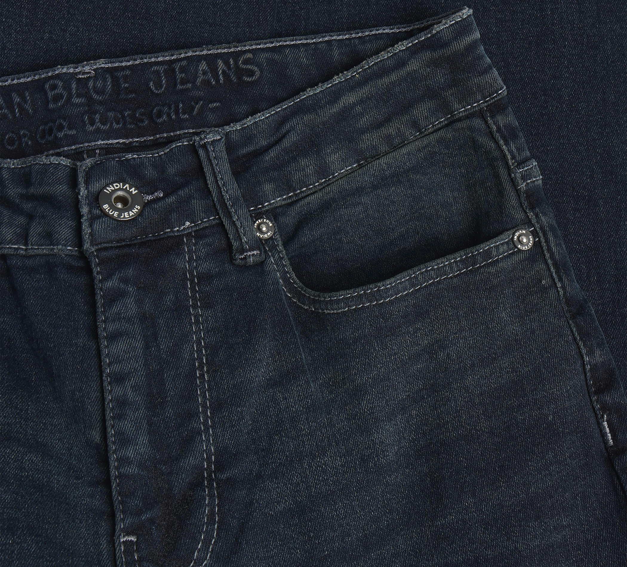 hinten Wide Straight Fit Blue Jeans