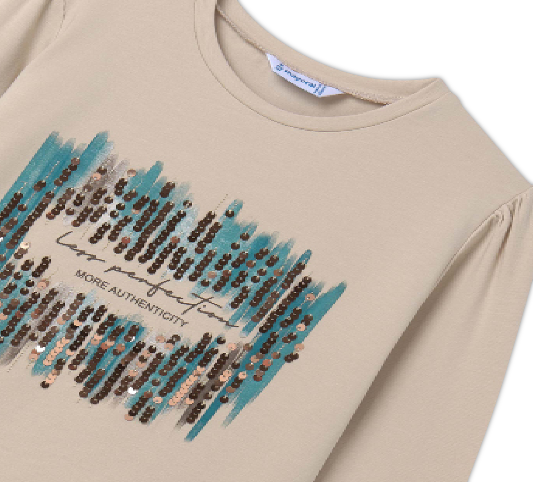 hinten Langarmshirt Pailletten