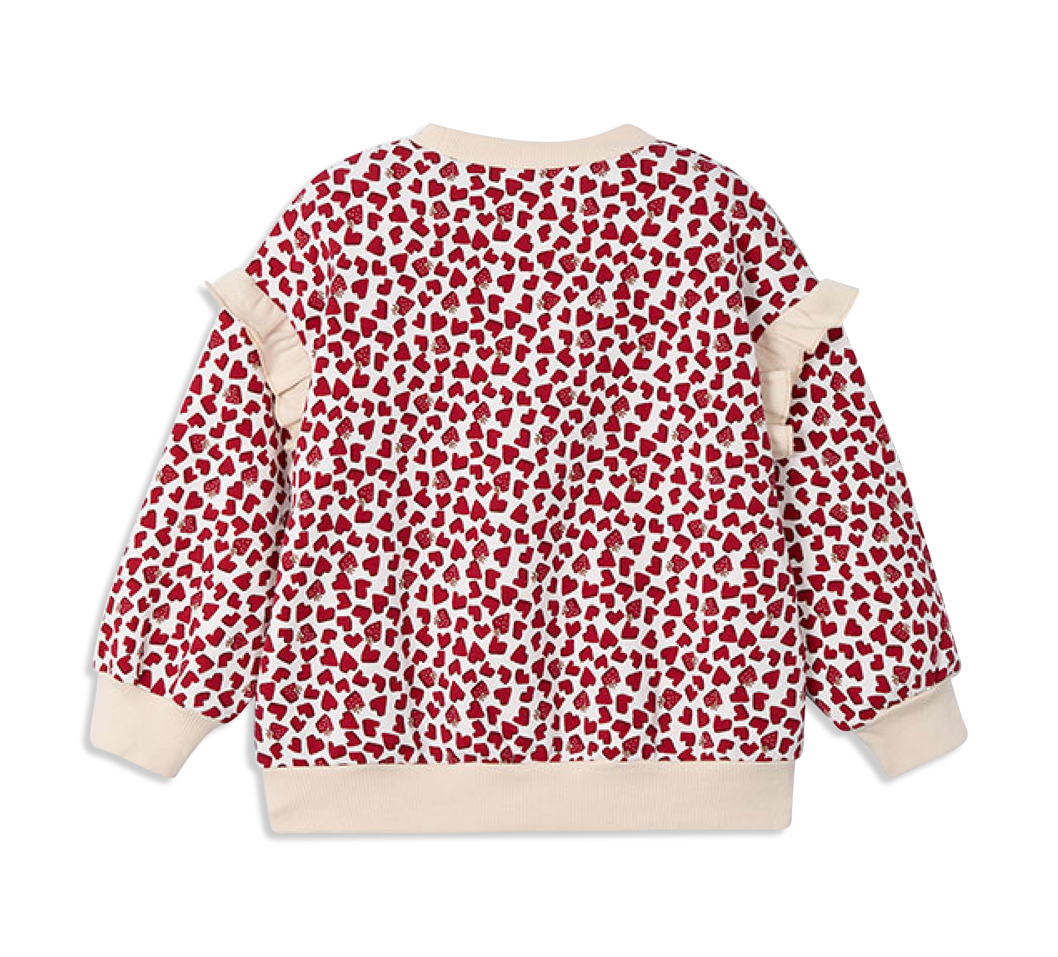 paar Pullover Volants Am Ärmeln